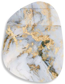 Διακοσμητικό Τοίχου 123BZM2583 50x70cm Marble Effect White Γυαλί