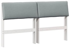 vidaXL Ταπετσαρισμένο κεφαλάρι Ανοιχτό γκρι 160 cm