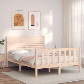Σκελετός Κρεβατιού Χωρίς Στρώμα 140x200 εκ Μασίφ Ξύλο Πεύκου