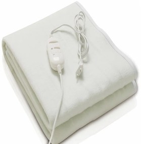 Ηλεκτρική κουβέρτα- υπόστρωμα Rosberg R58510AS, 60W,  Μονή, 150x80cm, Προστασία από υπερθέρμανση, Πολυεστέρας, Λευκό