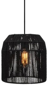 Ceiling Single Light Cordon 5 Fylliana Black 25x30 cm 25x25x110 εκ.