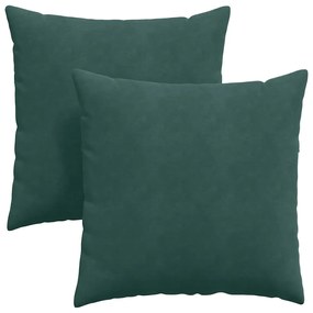 vidaXL Μαξιλάρι Καναπέ 2 pcs Σκούρο Πράσινο 60 x 60 cm