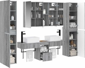 vidaXL Σετ Επίπλων Μπάνιου 6 pcs Γκρι Sonoma