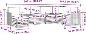 vidaXL Σειρά Καναπέ Εξωτερικού 8 pcs Άσπρο και Ανθρακί