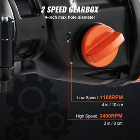 VEVOR Diamond Core Drill Machine Handheld Concrete Core Drill Rig 4in Bit 1500W