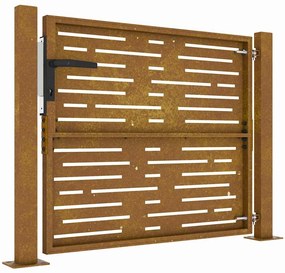 vidaXL Πόρτα Κήπου Τετράγωνη 100x100 εκ. από Ατσάλι Corten