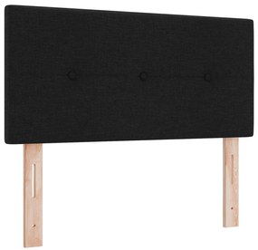 vidaXL Κρεβάτι Box Spring με Στρώμα Μαύρο 90x190 εκ. Υφάσματος
