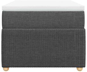vidaXL Κρεβάτι Boxspring με Στρώμα Σκούρο Γκρι 90x190 εκ. Υφασμάτινο