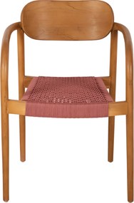 ΠΟΛΥΘΡΟΝΑ OSLO HM9636.06 ΞΥΛΟ TEAK ΦΥΣΙΚΟ & ΣΧΟΙΝΙ--B’ΔΙΑΛΟΓΗΣ 55x54x80Yεκ.