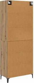 vidaXL Highboard Artisan Oak 69,5 x 34 x 180 εκ. Επεξεργασμένο ξύλο