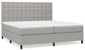 ΚΡΕΒΑΤΙ BOXSPRING ΜΕ ΣΤΡΩΜΑ ΑΝΟΙΧΤΟ ΓΚΡΙ 200X200 ΕΚ. ΥΦΑΣΜΑΤΙΝΟ 3142121