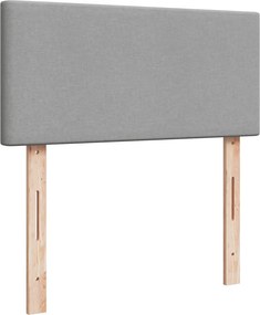 vidaXL Κρεβάτι Boxspring με Στρώμα Ανοιχτό Γκρι 100x200 εκ. Υφασμάτινο