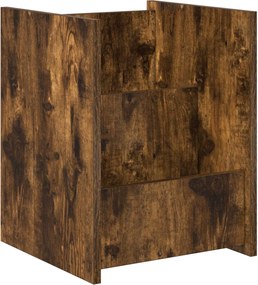 vidaXL Ράφι Περιοδικών με ράφι Καπνιστό Δρύς 35 x 35 x 45 εκ