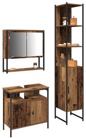 vidaXL Ντουλάπα Washbasin με Ενσωματωμένο Νιπτήρα από Παλιό Ξύλο