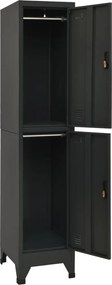 vidaXL Φοριαμός Ανθρακί 38 x 45 x 180 εκ. από Ατσάλι