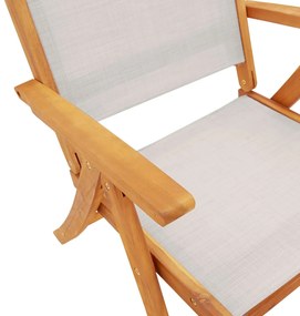 vidaXL Καρέκλες Πτυσσόμενες 8 τεμ. από Μασίφ Ξύλο Ακακίας/Τεξτιλίνη
