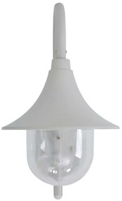 vidaXL Φανάρι Τοίχου Εξωτερικού Χώρου Λευκό 42 εκ. Αλουμινίου Ε27