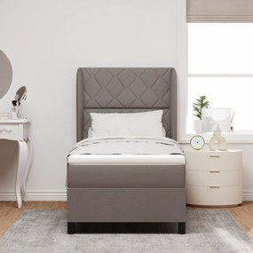 vidaXL Κρεβάτι Box Spring με Στρώμα  σε Ταπαίο, 90x190 εκ., Ύφασμα
