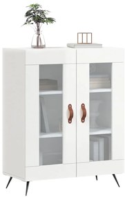 vidaXL Ντουλάπι Γυαλιστερό Λευκό 69,5x34x90 εκ. Επεξεργασμένο Ξύλο