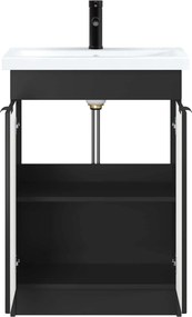 vidaXL Σετ Επίπλων Μπάνιου Μαύρο 78,5 x 37,5 x 81 εκ