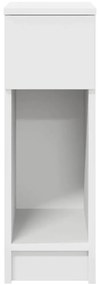 vidaXL Κομοδίνα με συρτάρι 2 τεμάχια Λευκό 20x36x60 cm