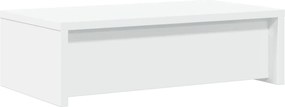 vidaXL Βάση Οθόνης με Συρτάρια Λευκή 50x27x15 εκ. Επεξεργασμένο Ξύλο
