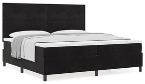 vidaXL Κρεβάτι με στρώμα Μαύρο 200x200 εκ. Βελούδο