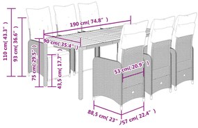 ΣΕΤ ΕΠΙΠΛΩΝ BISTRO ΚΗΠΟΥ 7 ΤΕΜ ΜΑΥΡΟ ΣΥΝΘΕΤ. ΡΑΤΑΝ ΜΕ ΜΑΞΙΛΑΡΙΑ 3277131