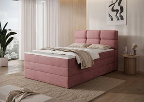 Επενδυμένο κρεβάτι Padion-Ροζ-140 x 200