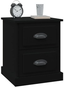 vidaXL Κομοδίνο Μαύρο 39 x 39 x 47,5 εκ. από Επεξεργασμένο Ξύλο