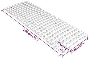 ΤΕΛΑΡΟ ΚΡΕΒΑΤΙΟΥ ΜΕ 24 ΣΑΝΙΔΕΣ 70 X 200 ΕΚ. 340075