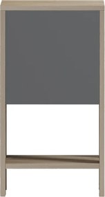 Κομοδίνο Reppo pakoworld sonoma-ανθρακί 30x30x55εκ