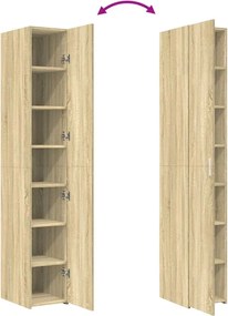 vidaXL Ντουλάπι Sonoma Δρυς 30x42,5x185 εκ. από Επεξεργασμένο Ξύλο
