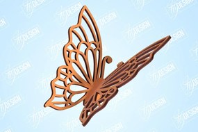 Σετ των 2 Intra απο ξύλο plywood 3mm-4mm πάχος 3D πεταλούδες | Summer Design | CNC Δίασταση 30x20 cm INTRAFABR-99202539