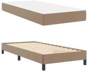 vidaXL Κρεβάτι Άλλο Καπουτσίνο 100 x 200 cm Τεχνητό δέρμα
