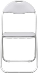 vidaXL Πτυσσόμενη Καρέκλα 8 pcs Λευκός 48 x 43,5 x 81 εκ.