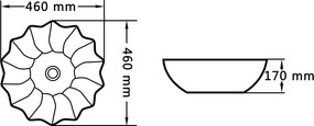 vidaXL Νιπτήρας Λευκός 46 x 17 εκ. Κεραμικός