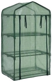 vidaXL Μίνι Θερμοκήπιο με 3 Ράφια 69 x 49 x 125 εκ.