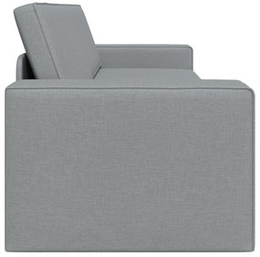 vidaXL Καναπές Κρεβάτι 2 σε 1 Ανοιχτό Γκρι 245x150x60.5 εκ. Ύφασμα