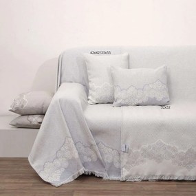 Μαξιλάρι Διακοσμητικό (Με Γέμιση) Des.1561 Grey Anna Riska 55X55 55x55cm 100% Cotton