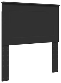 vidaXL Κρεβάτι Αποθήκης Μαύρο 75 x 190 cm Επεξεργασμένο ξύλο