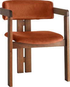 Καρέκλα Καρυδιά / Κεραμιδί CO 58x49x76