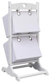 vidaXL Ραφιέρα Αποθήκευσης με 2 Καλάθια Λευκή 35 x 35 x 72 εκ. Ξύλο