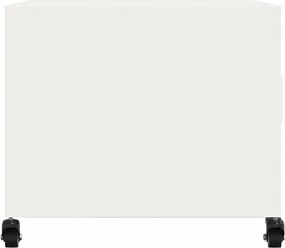 vidaXL Τραπεζάκι Σαλονιού Λευκό 68x50x43,5 εκ. από Ατσάλι