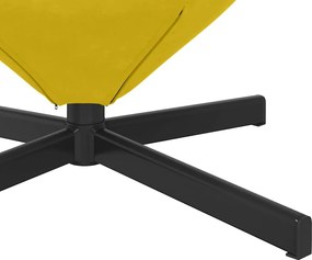 vidaXL Κάθισμα-αυγό Κίτρινο 63 x 73 x 90 εκ Βελούδο