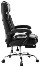 VEVOR Executive Chair High Back Office Chair with Footrest Lumbar Pillow Black