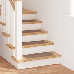 vidaXL Χαλιά Σκαλιών με Ρίγα Λατέξ Καφέ 25x60 εκ.