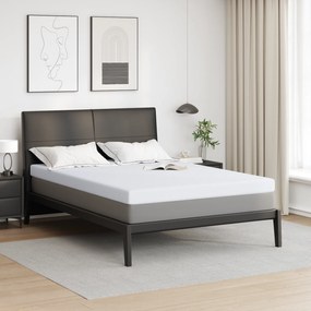 vidaXL Στρώματα Λευκό 140 x 200 cm 100% ύφασμα πολυεστέρα με τζακάρ