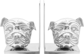 vidaXL Βιβλιοστάτες 2 pcs Ασημί 8 x 12 x 16,5 εκ. Αλουμίνιο