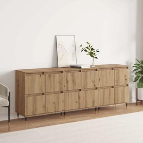 vidaXL Παραδοσιακά Πλευρικά Έπιπλα 3 pcs artisan δρυς 180 x 35 x 70 εκ